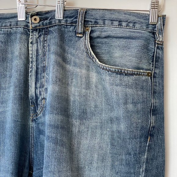 Ralph Lauren Polo Jeans Company Mens 42 Straight Leg Jeans Distressed Cotton - Picture 4 of 14